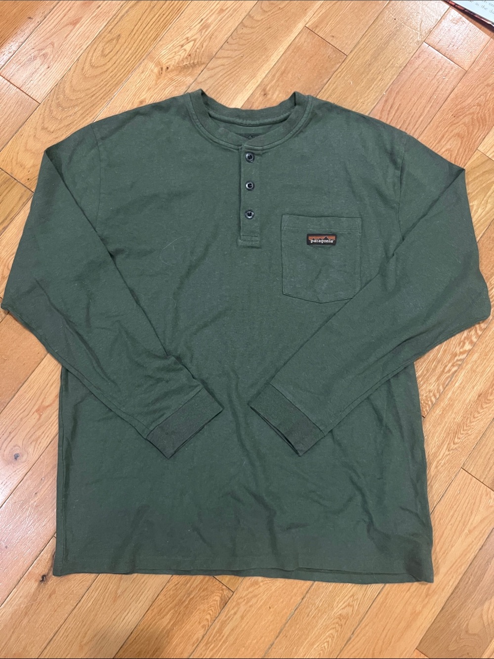 Patagonia Men’s Long-Sleeve Henley Shirt - Olive